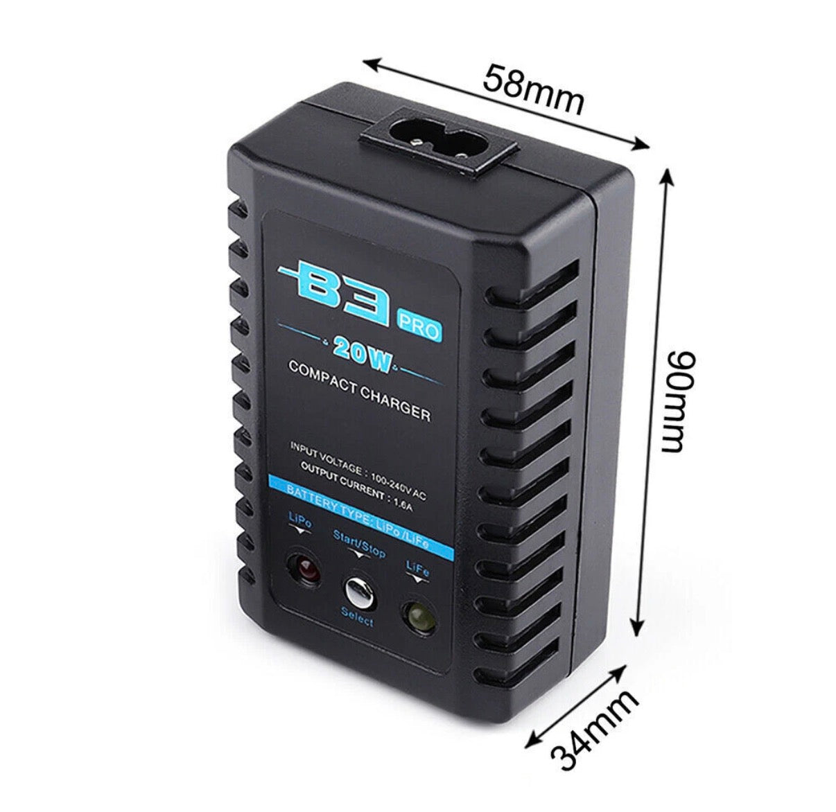 B3 20W B3 RC Compact Charger 2S 3S Lipo Battery Adapter Power Supply