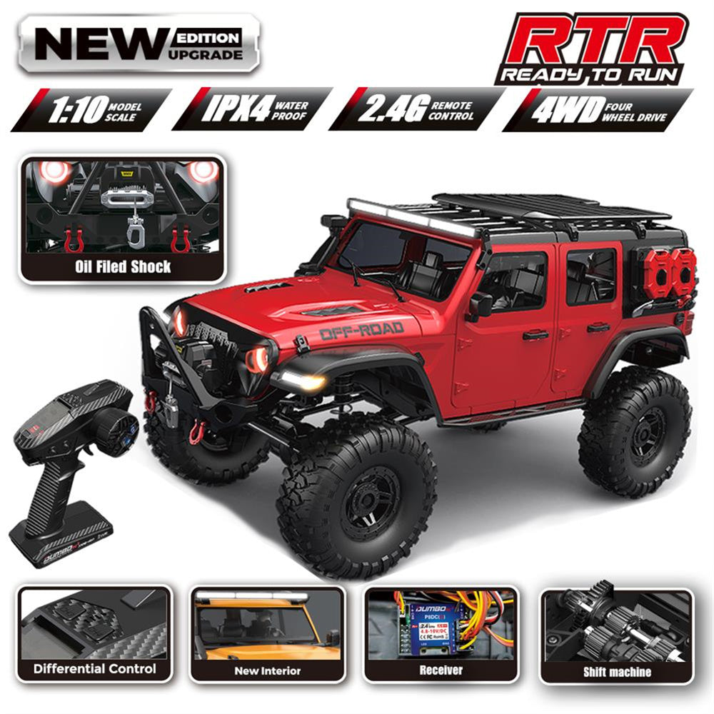 HB Toys R1011–R1016 Jeep Rubicon 1/10 4WD RC Crawler RTR
