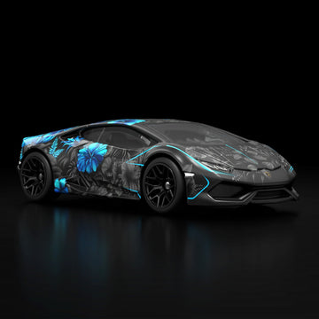 Hot Wheels x Supercar Blondie Lamborghini Huracan LP 610-4 JWB72 official front three-quarter view