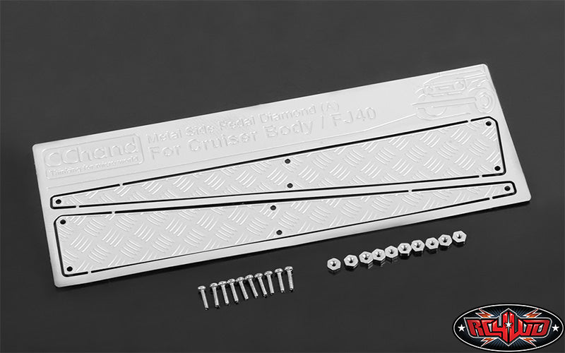 RC4WD Metal Side Diamond Style A Plates for Cruiser Body silver detail