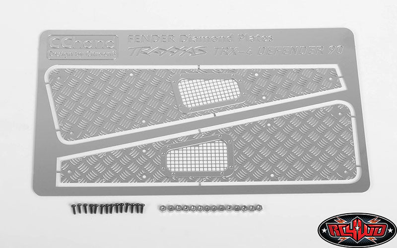 RC4WD Diamond Plate Fender Covers for Traxxas TRX-4 detail