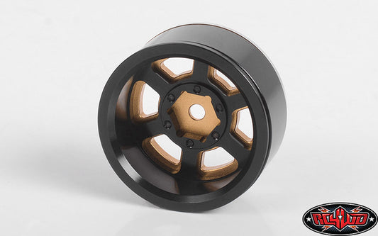 RC4WD Six-Spoke 1.55 Internal Beadlock Wheels Gold detail