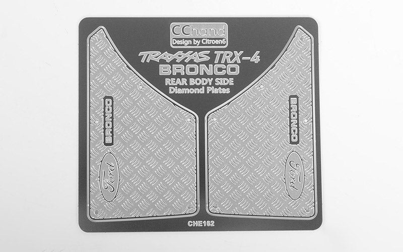 Rear Quarter Diamond Plates for Traxxas TRX-4 '79 Bronco Ranger XLT