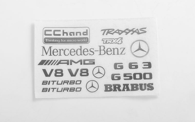 Steel Logo Decal Sheet for Traxxas TRX-4 Mercedes-Benz G-500