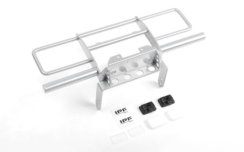 Oxer Steel Front Winch Bumper w/ IPF Lights for Vanquish VS4-10 Origin Body (Silver)