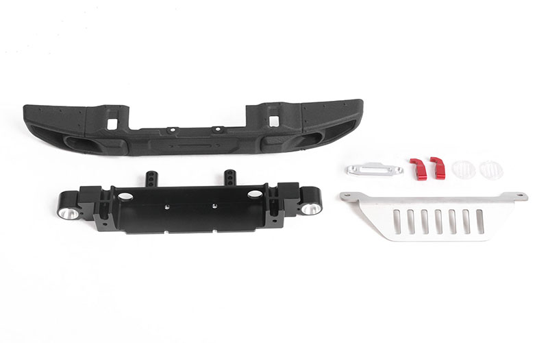 OEM Wide Front Winch Bumper W/ Steering Guard for Axial 1/10 SCX10 III Jeep (Gladiator/Wrangler)