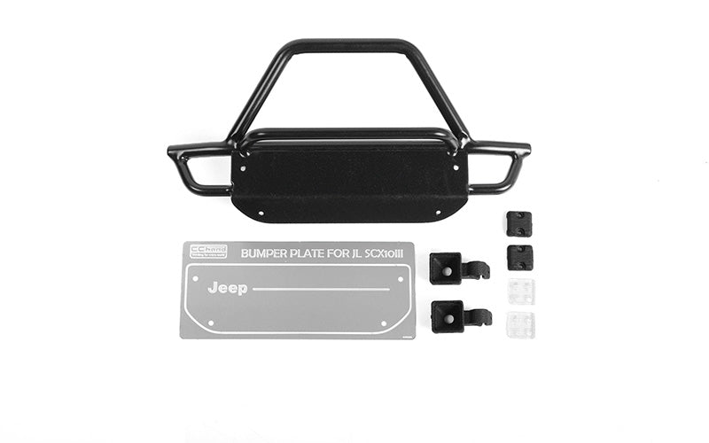 KS Steel Front Bumper w/ Lights for Axial 1/10 SCX10 III Jeep (Gladiator/Wrangler)