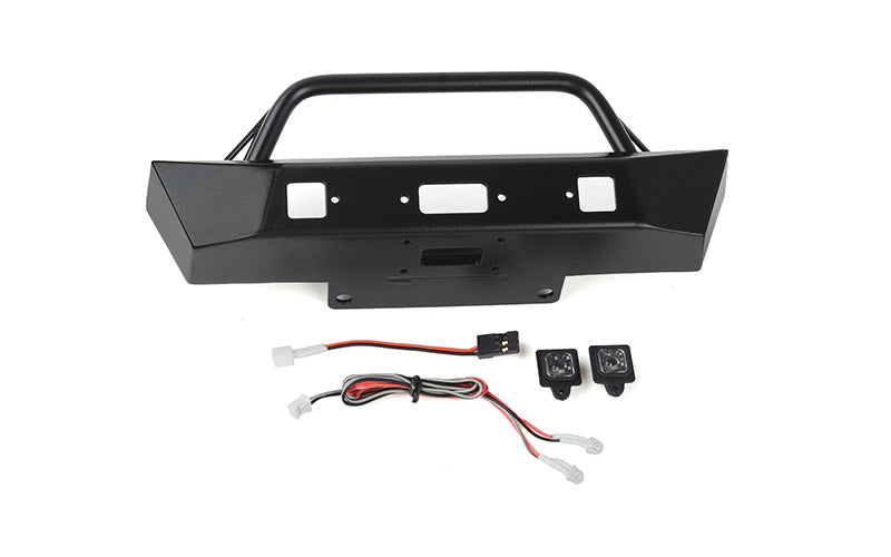 Eon Metal Front Stinger Bumper w/LED for Axial SCX6 JEEP Wrangler JLU