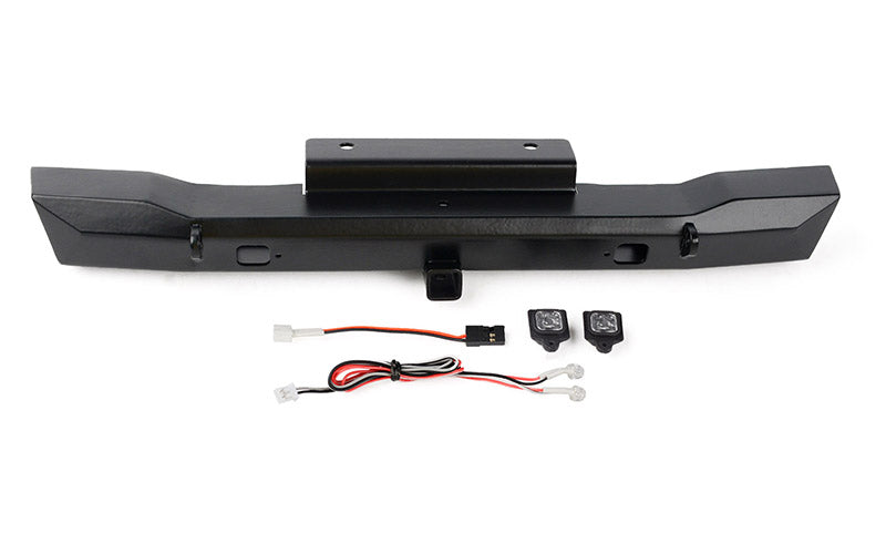 Eon Metal Rear Hitch Bumper w/LED for Axial SCX6 JEEP Wrangler JLU