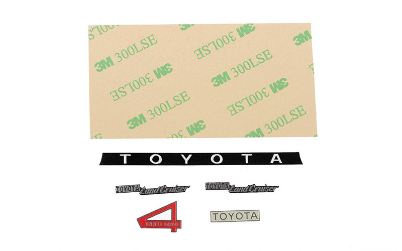 Metal Emblem Set for RC4WD Trail Finder 2 Truck Kit "LWB" W/ 1980 Toyota Land Cruiser FJ55 Lexan Body Set