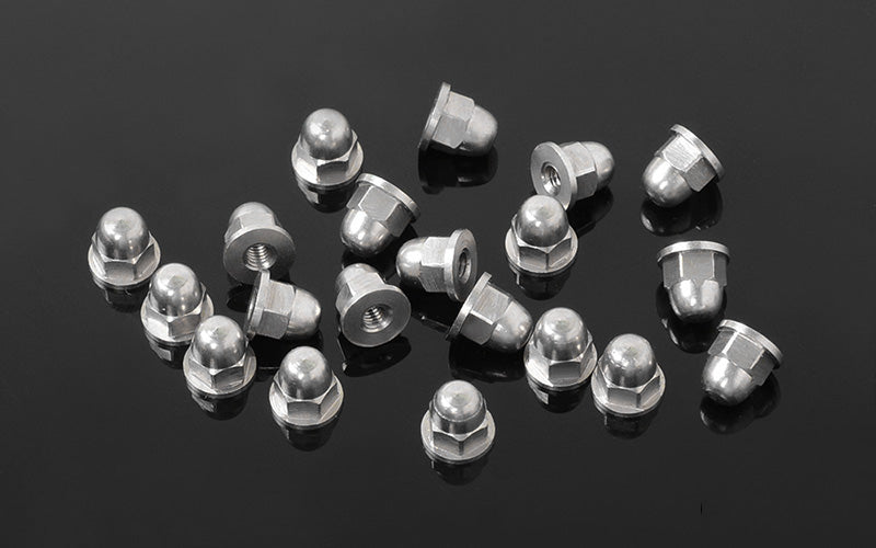 M2.5 Flanged Acorn Nuts (Silver)