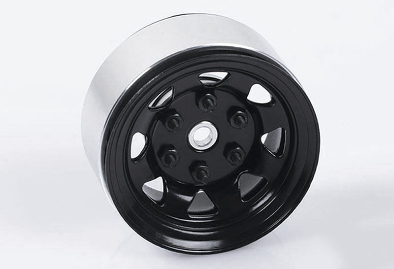 Stamped Steel 1.55" Stock Black Beadlock Wheels