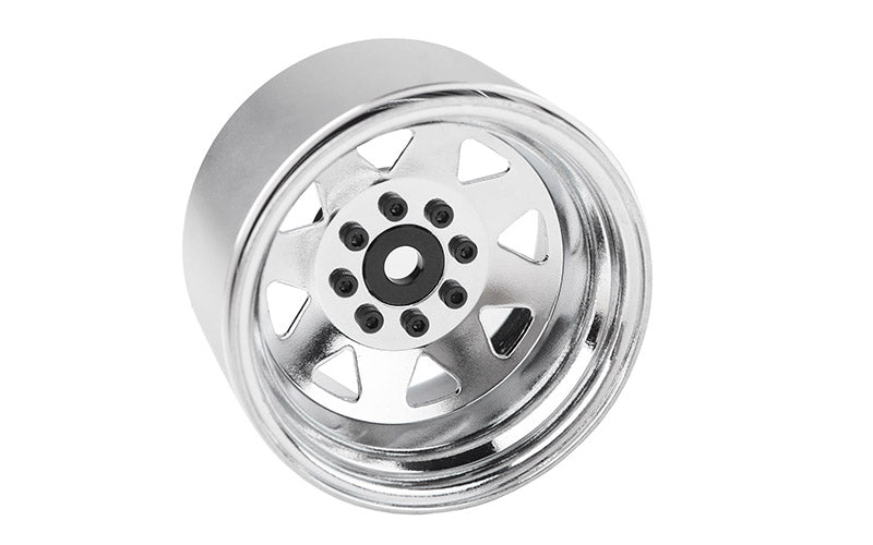 RC4WD 8 Lug Deep Dish Wagon 1.9" Steel Stamped Beadlock Wheels (Chrome)