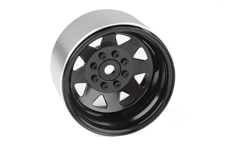 RC4WD 8 Lug Deep Dish Wagon 1.9" Steel Stamped Beadlock Wheels (Black)