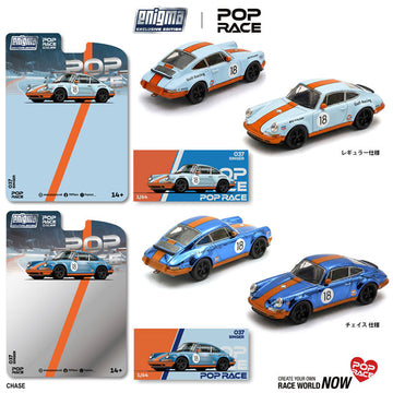 Pop Race x Enigma Singer Racing Orange Blue #18 PRE037 official image 1
