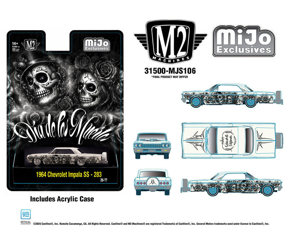 M2 Machines 1964 Chevrolet Impala SS Dia de los Muertos 31500-MJS106