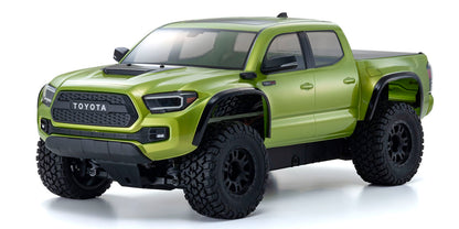 Kyosho KB10 Toyota Tacoma TRD Pro Electric Lime front three-quarter view