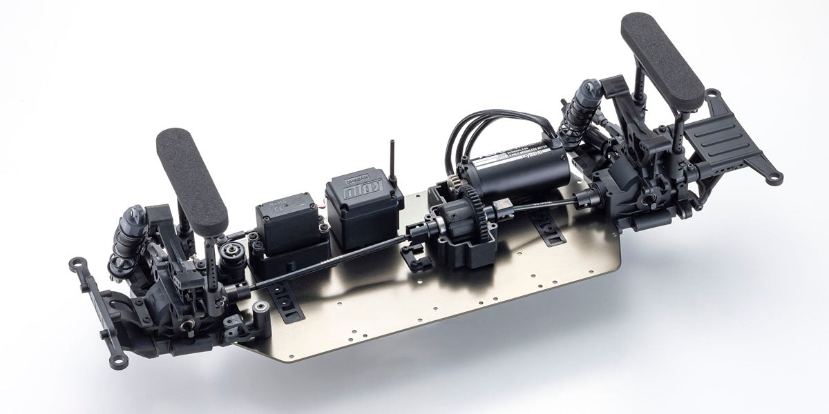 Kyosho KB10L Toyota Tacoma TRD Pro drivetrain chassis detail