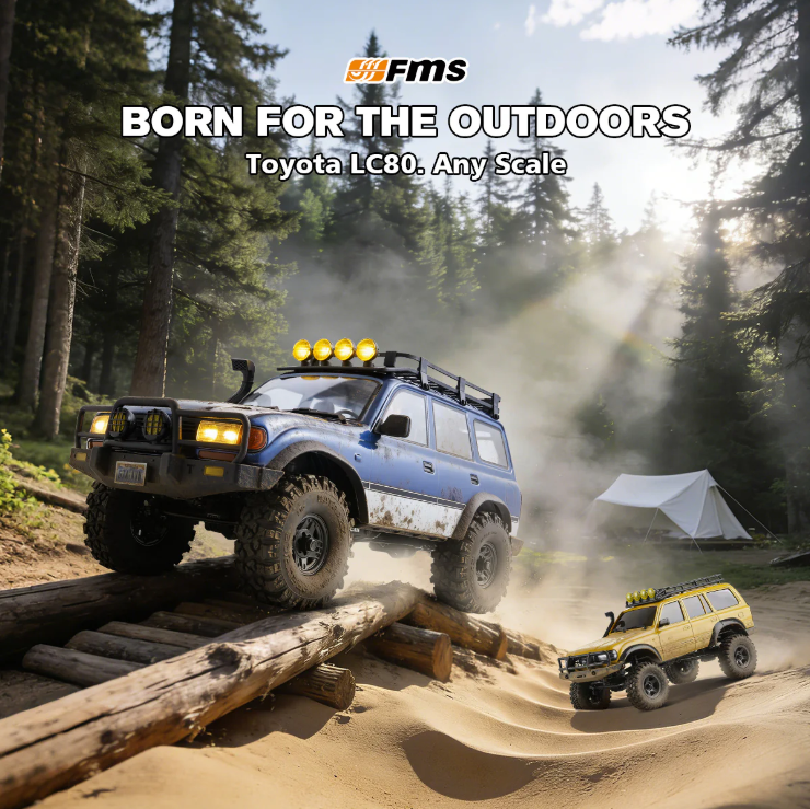 FMS 1:10 FCX10 PRO sin escobillas Toyota Land Cruiser LC80 RS V2