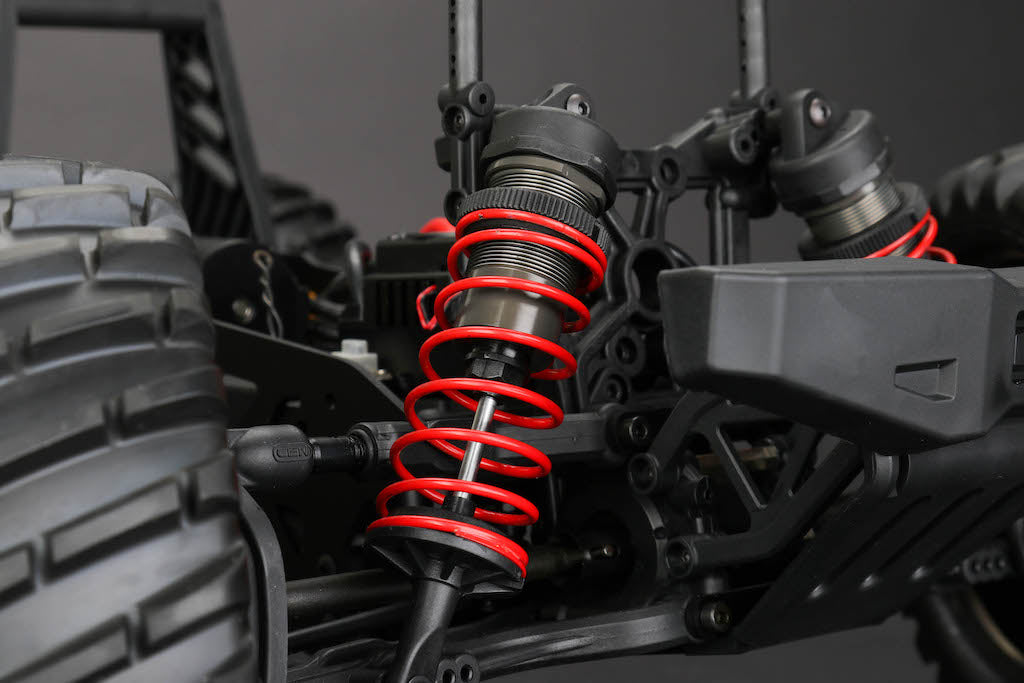 CEN 9518 Reeper Red shock detail