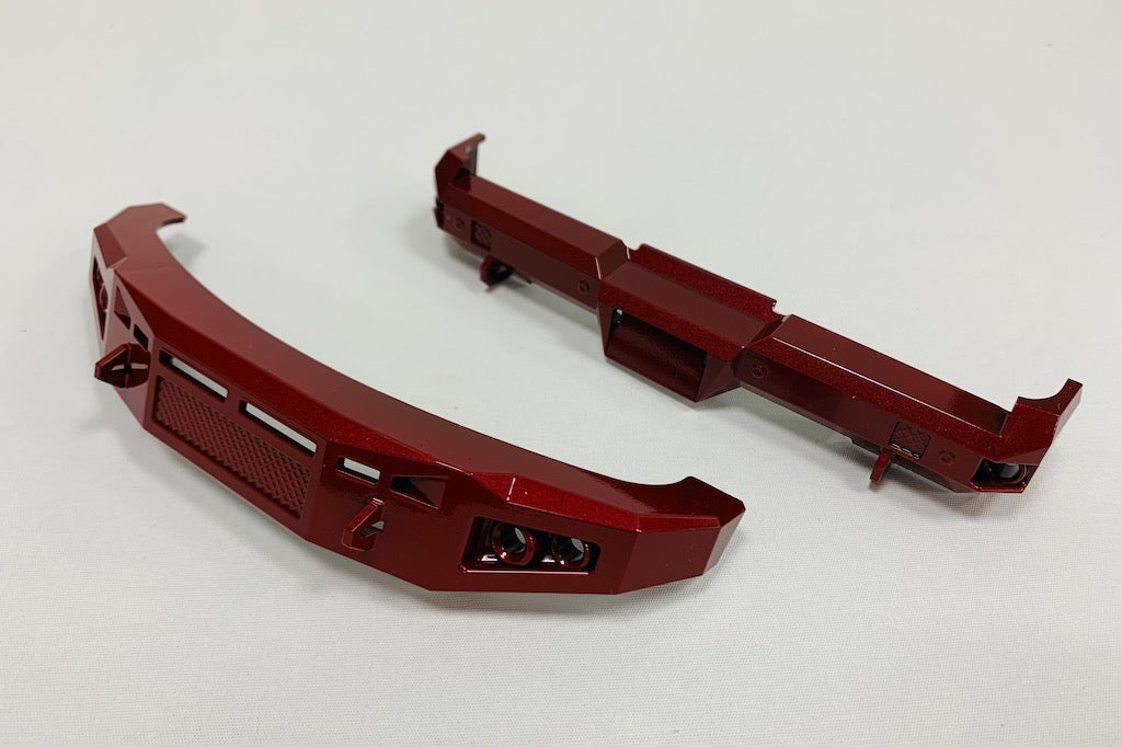 CEN Racing CKD0495 KAOS Red Candy Apple front and rear bumper set for F250 or F450