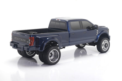 CD0935 F-450 Blue Galaxy truck bed installed rear side application view