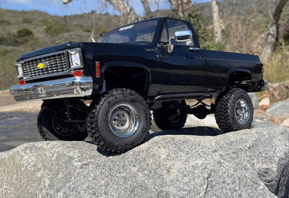 RC4WD Trail Finder 2 LWB Chevrolet K10 Scottsdale Black front view