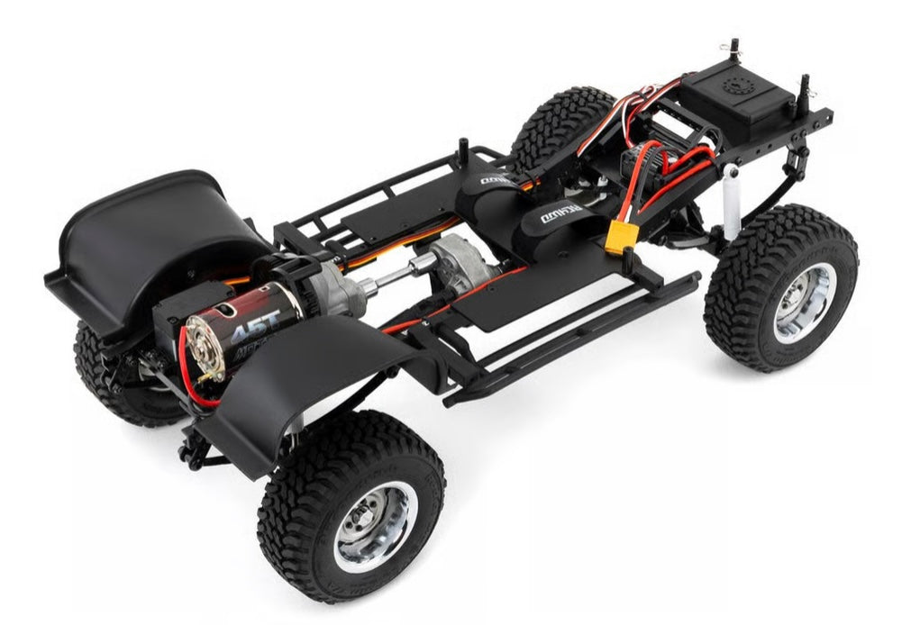 RC4WD Trail Finder 2 LWB Chevrolet K10 Scottsdale Black drivetrain detail