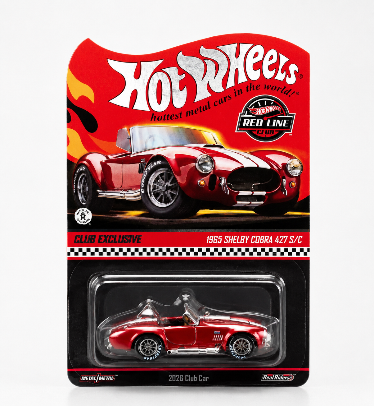 Hot Wheels RLC 1965 Shelby Cobra 427 S/C 2026 Club Car packaging