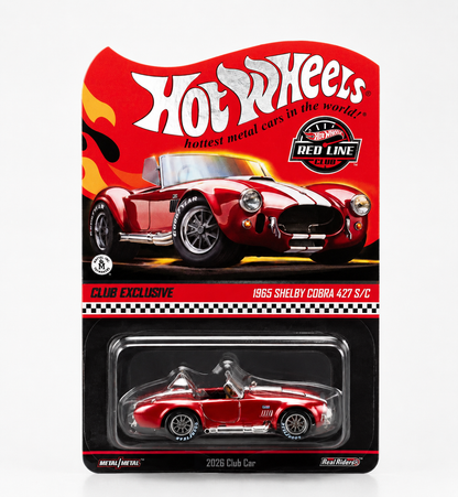 Hot Wheels RLC 1965 Shelby Cobra 427 S/C 2026 Club Car packaging