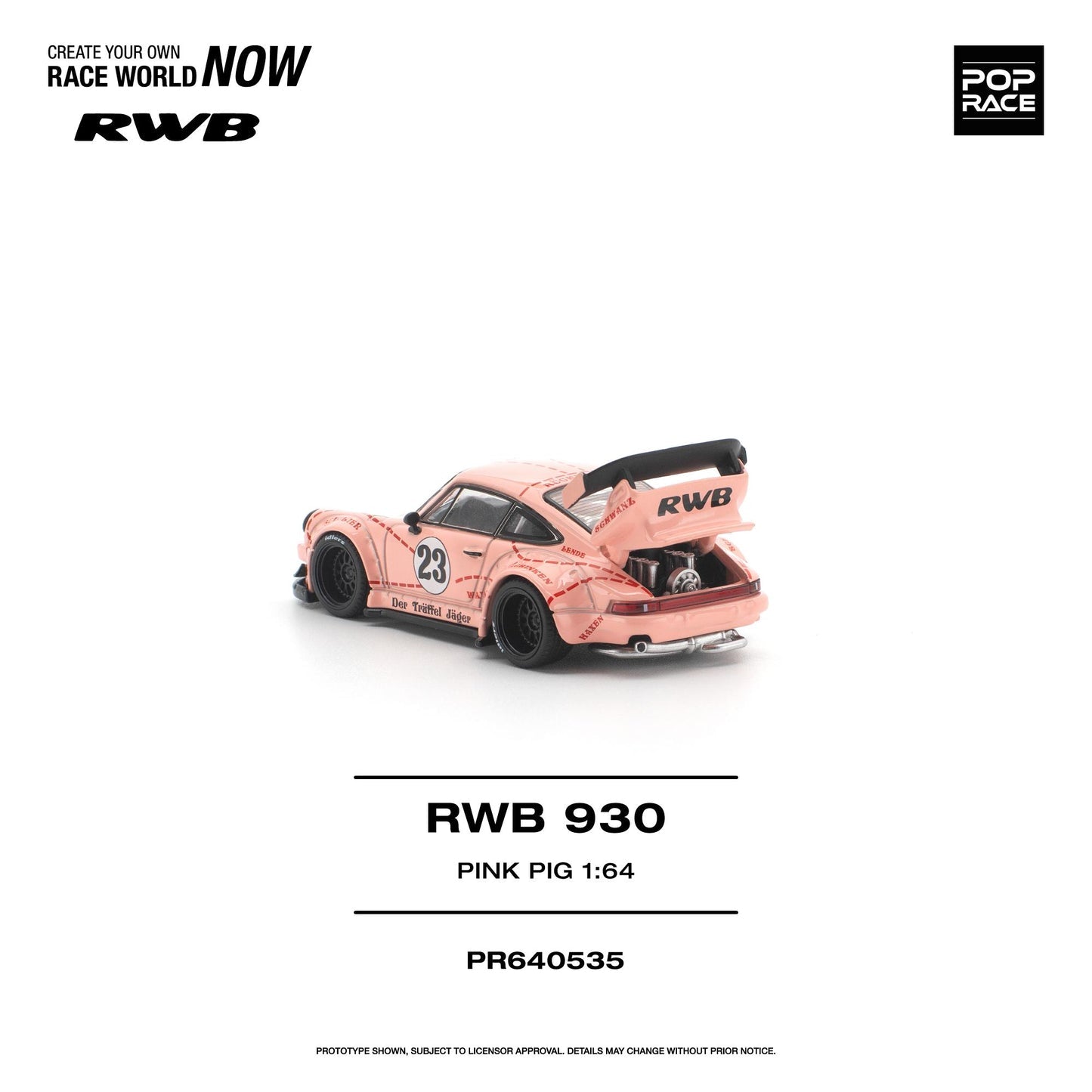 Pop Race RWB Porsche 930 Pink Pig North America Exclusive PR640535