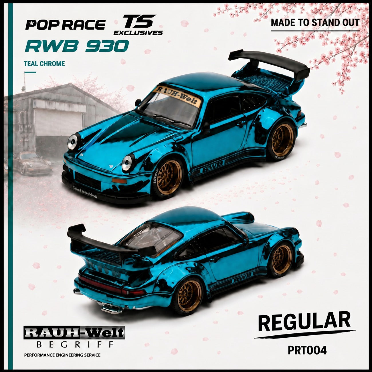 Pop Race RWB 930 Teal Chrome PRT004 regular version