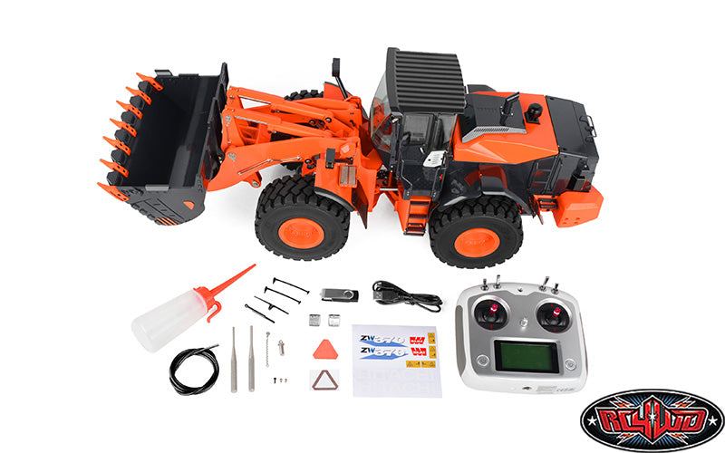 RC4WD Earth Mover ZW370 hydraulic loader working view