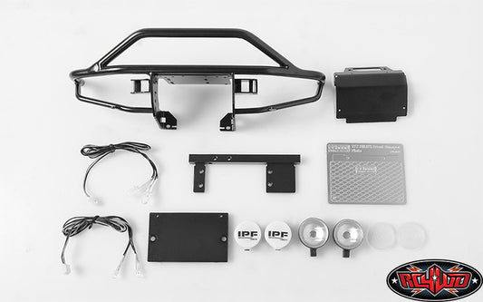 RC4WD Rough Stuff Metal Front Bumper for Trail Finder 2 with Hella and IPF lights