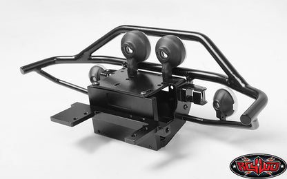 RC4WD Rough Stuff bumper Hella and IPF round lights detail