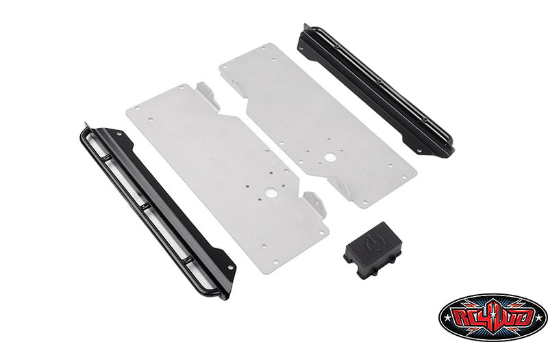 RC4WD FJ55 LWB chassis side guard sliders with switch box