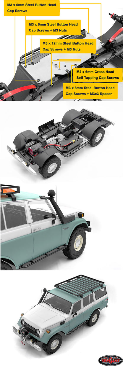 RC4WD FJ55 LWB side guard and sliders complete installed example