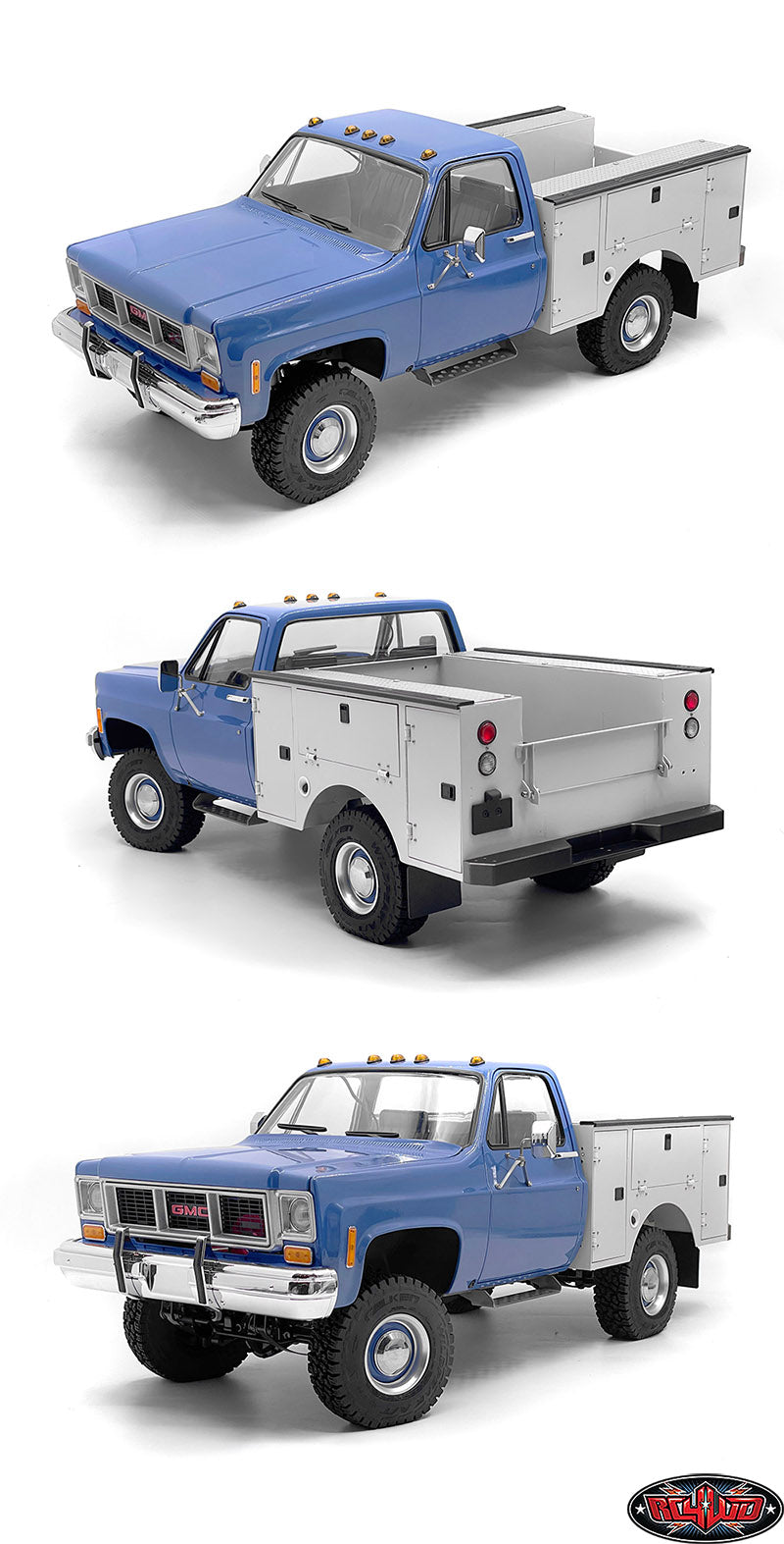 RC4WD K10 Utility Bed installed rear three-quarter view