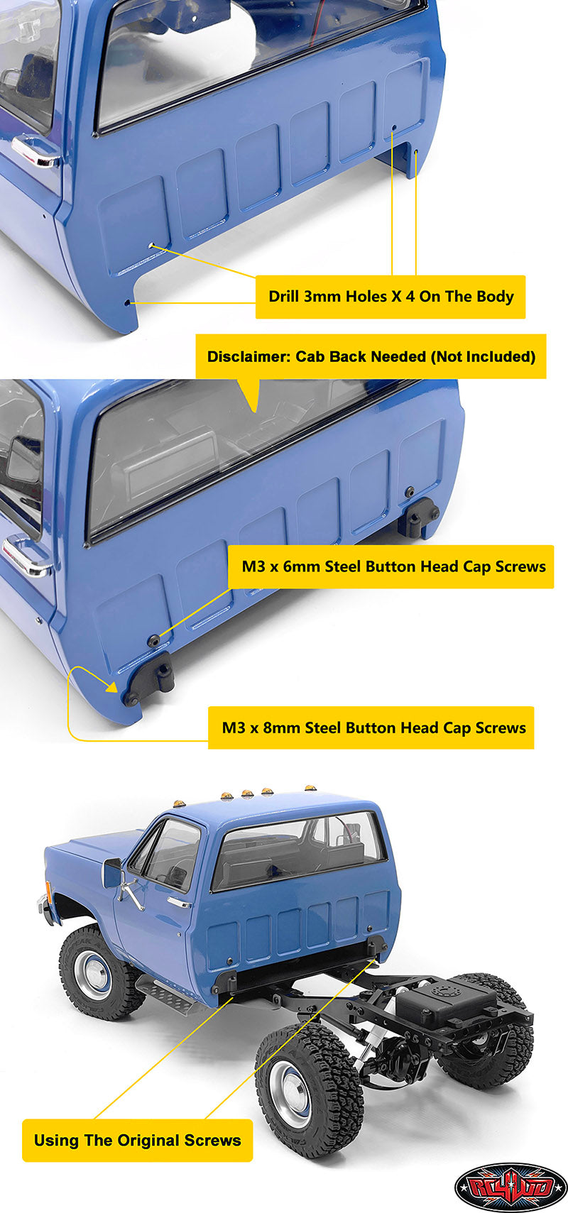 RC4WD K10 Utility Bed installed example
