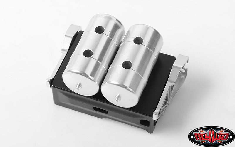RC4WD Faux Fuel Air Tank Assembly installed detail