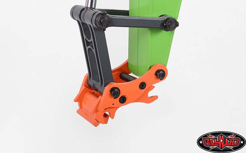 RC4WD Earth Digger 360L Quick Connect installed bucket interface
