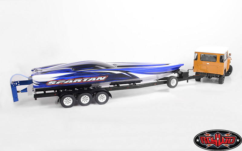 RC4WD BigDog boat trailer with scale truck and boat example