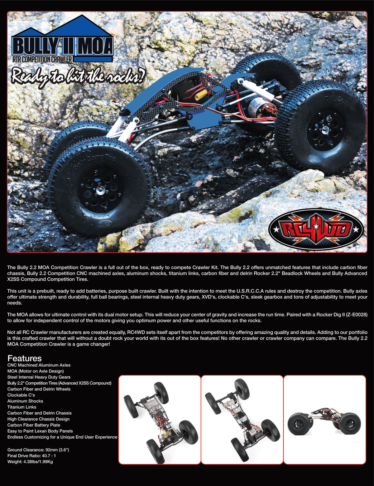 RC4WD Bully II MOA RTR competition crawler overview