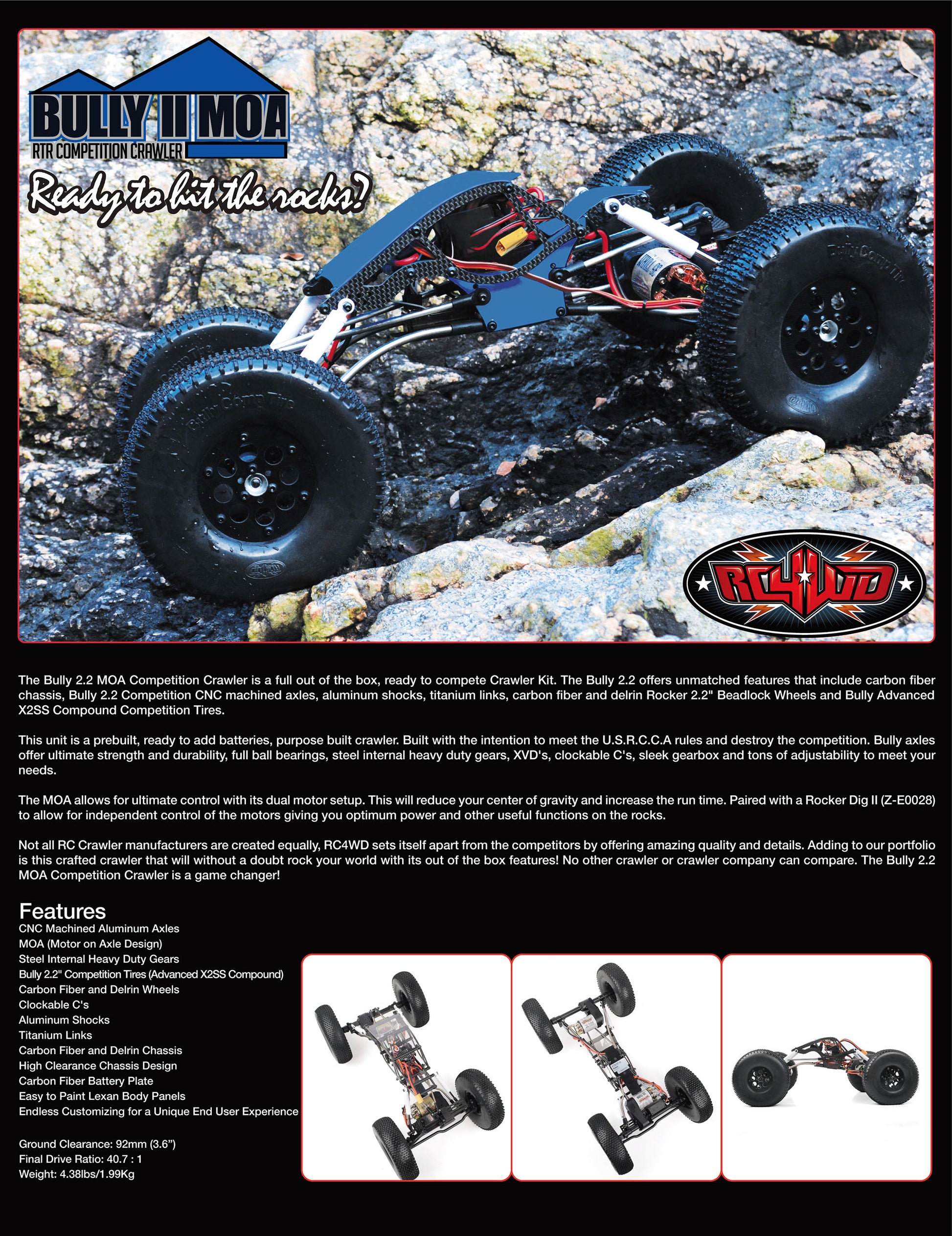 RC4WD Bully II MOA RTR competition crawler overview