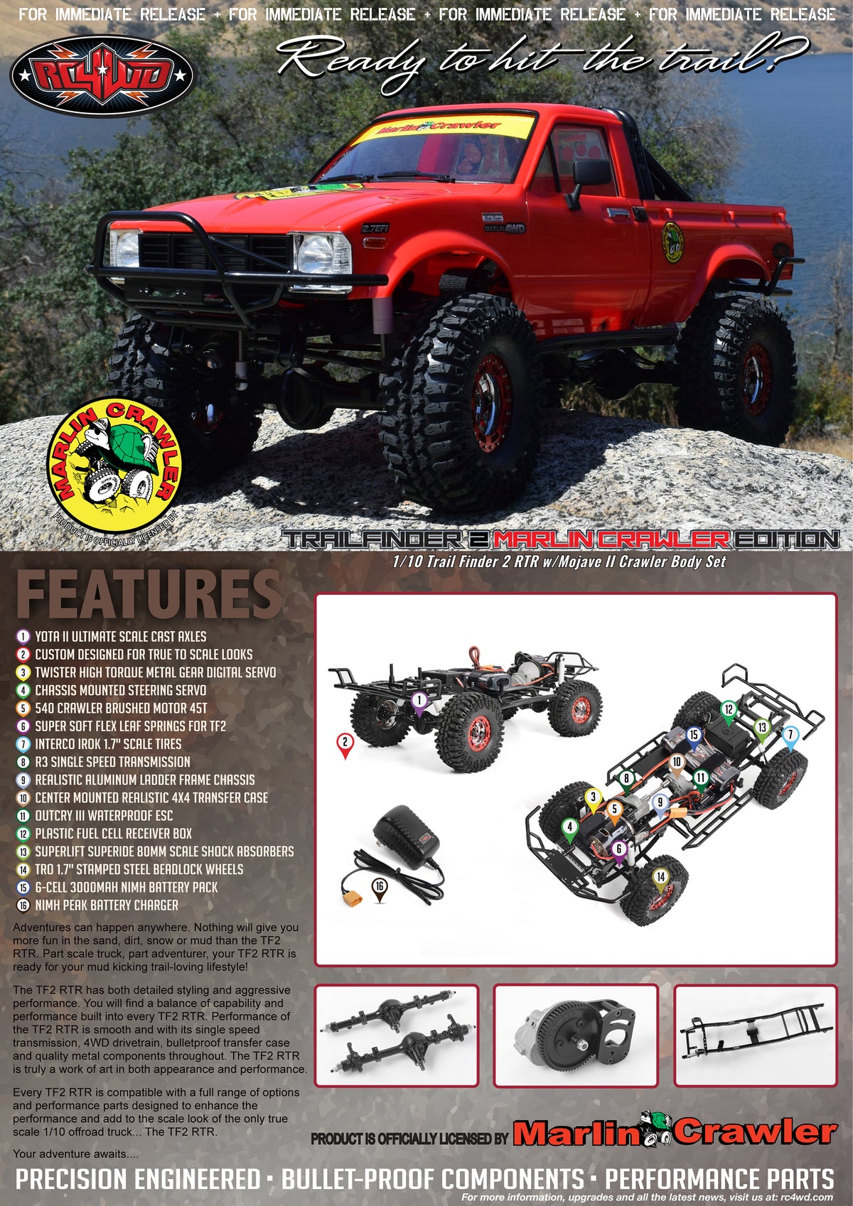 RC4WD Marlin Crawler Trail Finder 2 RTR Mojave II overview