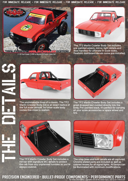 RC4WD Marlin Crawler Trail Finder 2 Mojave II body detail