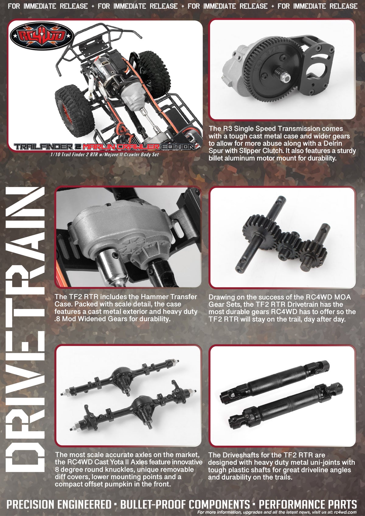 RC4WD Marlin Crawler Trail Finder 2 rolling chassis overview