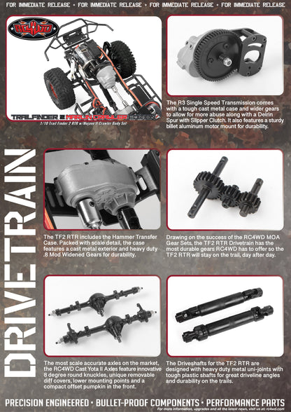 RC4WD Marlin Crawler Trail Finder 2 rolling chassis overview