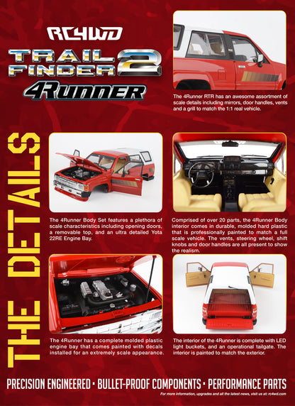 RC4WD Trail Finder 2 1985 Toyota 4Runner Red electronics detail
