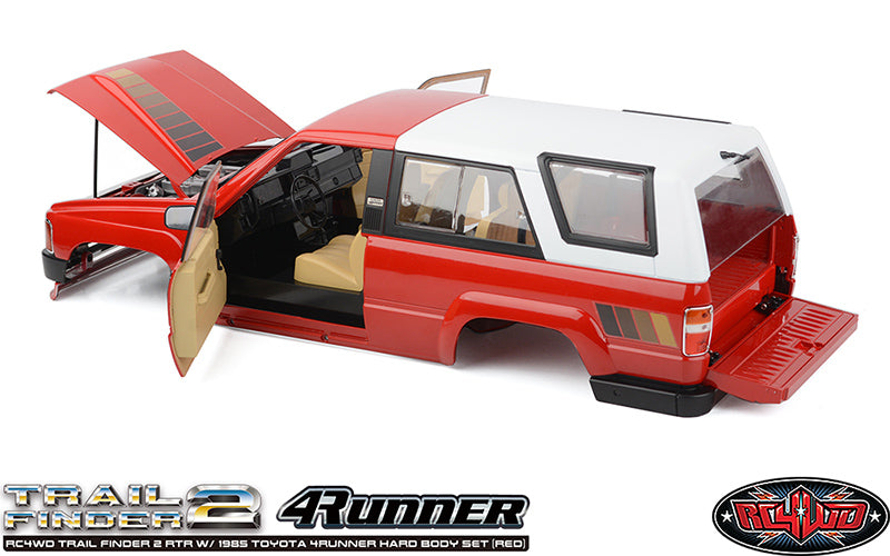 RC4WD Trail Finder 2 1985 Toyota 4Runner Red removable topper detail